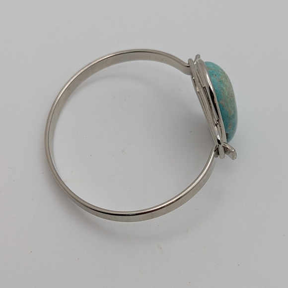 Silver Plated Turquoise Bracelet - Picture 4 of 6
